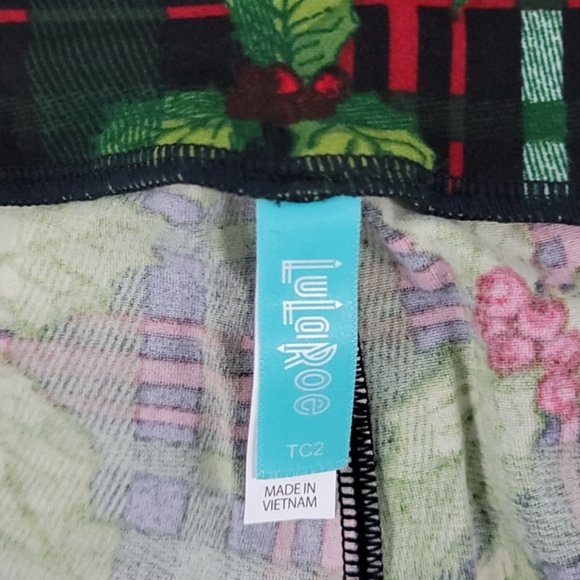 LulaRoe Christmas Holiday Holly leggings TC2 - Picture 3 of 4